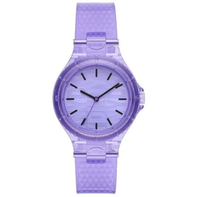 DKNY Chambers Montre pour Femme, Mouvement à quartz avec bracelet en acier inoxydable, en cuir ou en silicone, Pourpre, 36MM DKNY Chambers Montre pour Femme, Mouvement à quartz avec bracelet en acier inoxydable, en cuir ou en silicone, Pourpre, 36MM
