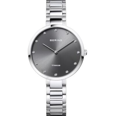 BERING Femmes Analogique Quartz Titanium Collection Montre avec Bracelet en Titane & Verre Saphir 11334-772 BERING Femmes Analogique Quartz Titanium Collection Montre avec Bracelet en Titane & Verre Saphir 11334-772