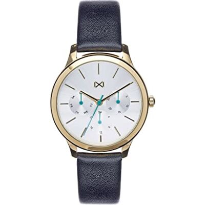 Mark Maddox Montre analogique pour femme à quartz avec bracelet en cuir MC7103-07 Mark Maddox Montre analogique pour femme à quartz avec bracelet en cuir MC7103-07