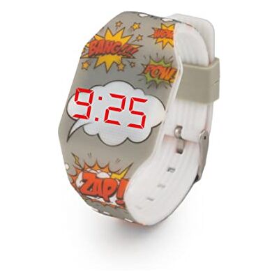 Kiddus Digital LED Montre pour filles, garçons, ados. Batterie japonaise de longue durée remplaçable. Montre-bracelet en silicone. Facile à lire et à apprendre l’heure. KI10214 COMIC Kiddus Digital LED Montre pour filles, garçons, ados. Batterie japonaise de longue durée remplaçable. Montre-bracelet en silicone. Facile à lire et à apprendre l’heure. KI10214 COMIC