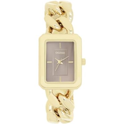 Oozoo Montre Timepieces pour Femme Élégante Montre Analogique Moderne, Or/Taupe, Bracelet Oozoo Montre Timepieces pour Femme Élégante Montre Analogique Moderne, Or/Taupe, Bracelet