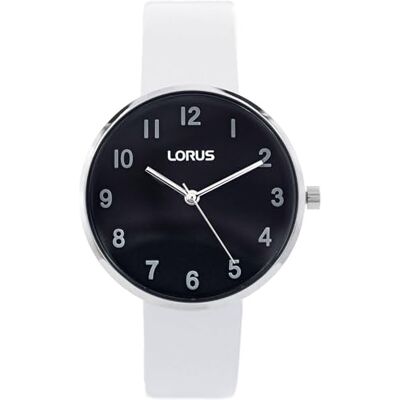 Lorus Montre à quartz analogique numérique unisexe avec bracelet en résine RG225SX9, Noir, Sangle Lorus Montre à quartz analogique numérique unisexe avec bracelet en résine RG225SX9, Noir, Sangle