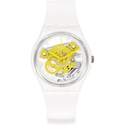 Swatch Montre Gent Bioceramic Lacquered SO31W105 Time to Yellow Small, sangle Swatch Montre Gent Bioceramic Lacquered SO31W105 Time to Yellow Small, sangle