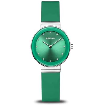 BERING Montre à quartz pour femme Collection Classic Avec acier inoxydable et verre saphir 3 ATM, vert, Classique BERING Montre à quartz pour femme Collection Classic Avec acier inoxydable et verre saphir 3 ATM, vert, Classique