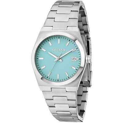 Sector No Limits Montre femme, temps, date, analogique, 34 mm, collection C300, idées cadeaux pour femme, bleu Sector No Limits Montre femme, temps, date, analogique, 34 mm, collection C300, idées cadeaux pour femme, bleu