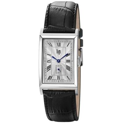 Lip Churchill T24 671927 Montre en cuir noir avec cadran argenté Lip Churchill T24 671927 Montre en cuir noir avec cadran argenté