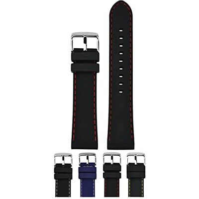 Morellato Bracelet de montre unisexe noir A01U3844187883CR22, Noir, L 22mm, Moderne Morellato Bracelet de montre unisexe noir A01U3844187883CR22, Noir, L 22mm, Moderne