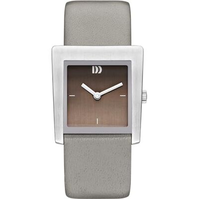 Danish Design IV43Q1257 Montre Horloge carrée pour femme avec bracelet en cuir Rouge, argenté, Moderne Danish Design IV43Q1257 Montre Horloge carrée pour femme avec bracelet en cuir Rouge, argenté, Moderne