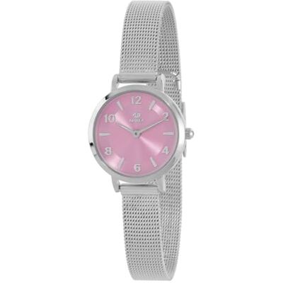 Marea Montre femme B41403/4 Acier inoxydable, bracelet maille milanaise, cadran rose, 25 mm, 3 ATM Marea Montre femme B41403/4 Acier inoxydable, bracelet maille milanaise, cadran rose, 25 mm, 3 ATM