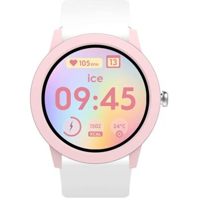 ICE-WATCH ICE smart junior 3.0 Pink White Montre connectée ronde rose pour fille avec bracelet en silicone 025248 (1.19 pouces) ICE-WATCH ICE smart junior 3.0 Pink White Montre connectée ronde rose pour fille avec bracelet en silicone 025248 (1.19 pouces)