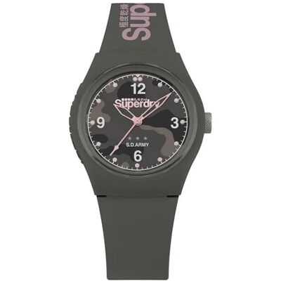 Superdry Montre à quartz analogique pour femme avec bracelet en silicone SYL254NP Superdry Montre à quartz analogique pour femme avec bracelet en silicone SYL254NP
