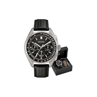 Bulova Montre pour homme avec bracelet en cuir, Noir, Standard, TFV8 Bulova Montre pour homme avec bracelet en cuir, Noir, Standard, TFV8
