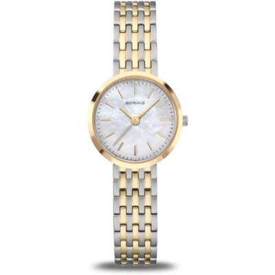 BERING Montre femme classique acier bicolore nacre BERING Montre femme classique acier bicolore nacre