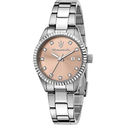 Maserati Montre Femme, Collection COMPETIZIONE, en Acier Inoxydable R8853100509, Argent, 31mm, bracelet Maserati Montre Femme, Collection COMPETIZIONE, en Acier Inoxydable R8853100509, Argent, 31mm, bracelet