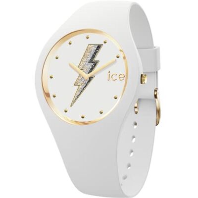 ICE-WATCH ICE glam rock Electric white Montre blanche pour femme avec bracelet en silicone 019857 (Small) ICE-WATCH ICE glam rock Electric white Montre blanche pour femme avec bracelet en silicone 019857 (Small)