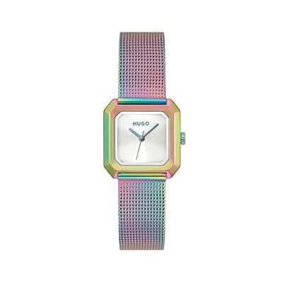 HUGO Montre à trois aiguilles avec mouvement à quartz, collection #HAZEL, multicolore, avec bracelet en acier inoxydable multicolore 1540186 HUGO Montre à trois aiguilles avec mouvement à quartz, collection #HAZEL, multicolore, avec bracelet en acier inoxydable multicolore 1540186