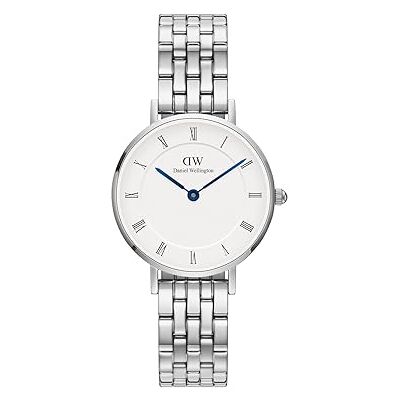 Daniel Wellington Petite Roman Numerals Montre pour femme 28 mm, argenté, 28, Bracelet Daniel Wellington Petite Roman Numerals Montre pour femme 28 mm, argenté, 28, Bracelet
