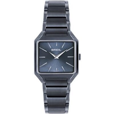BREIL Montre femme, collection The B, mouvement à quartz analogique, résistant à l'eau jusqu'à 50 mètres, idées cadeaux pour femme, bleu, Moderne BREIL Montre femme, collection The B, mouvement à quartz analogique, résistant à l'eau jusqu'à 50 mètres, idées cadeaux pour femme, bleu, Moderne