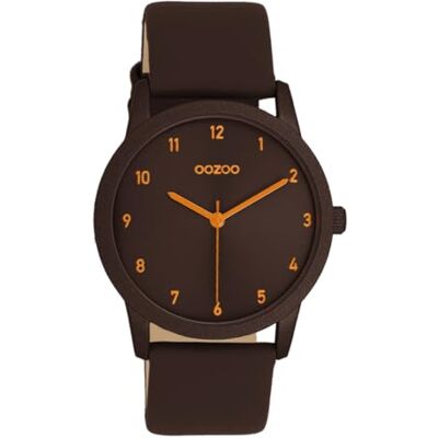 Oozoo C11649 Montre 38 mm Bracelet en cuir marron Mouvement à quartz japonais Verre minéral Oozoo C11649 Montre 38 mm Bracelet en cuir marron Mouvement à quartz japonais Verre minéral