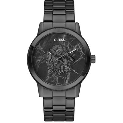 GUESS Monarch GW0958G3 Montre pour homme en acier inoxydable Noir 44 mm 3 bar Cadran noir GUESS Monarch GW0958G3 Montre pour homme en acier inoxydable Noir 44 mm 3 bar Cadran noir