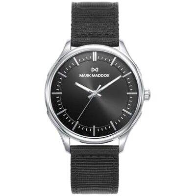 Mark Maddox Montre analogique pour homme à quartz avec bracelet en acier inoxydable HC1008-57, Noir Mark Maddox Montre analogique pour homme à quartz avec bracelet en acier inoxydable HC1008-57, Noir