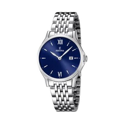 Festina Femmes Analogique Quartz Montre avec Bracelet en Acier Inoxydable F16748/3, Bleu/Argent, Bracelet Festina Femmes Analogique Quartz Montre avec Bracelet en Acier Inoxydable F16748/3, Bleu/Argent, Bracelet