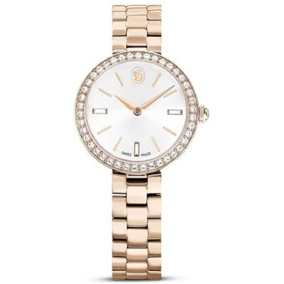 Swarovski Montre Certa, Fabriqué en Suisse, Bracelet en métal, Ton doré, Finition champagne doré Swarovski Montre Certa, Fabriqué en Suisse, Bracelet en métal, Ton doré, Finition champagne doré