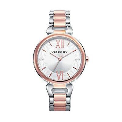 Viceroy Montre à quartz analogique pour femme avec bracelet en acier inoxydable 461068-93 Viceroy Montre à quartz analogique pour femme avec bracelet en acier inoxydable 461068-93