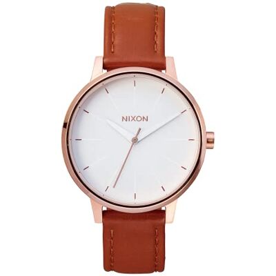 NIXON Kensington A1081045 Montre analogique à quartz pour femme avec bracelet en cuir, marron, bracelet NIXON Kensington A1081045 Montre analogique à quartz pour femme avec bracelet en cuir, marron, bracelet