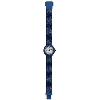 HIP HOP Montre pour enfant Fun Cadran uni Mouvement uniquement Quartz 3H et bracelet en silicone avec tissu multicolore HWU1153, bleu, Einheitsgröße, Moderne HIP HOP Montre pour enfant Fun Cadran uni Mouvement uniquement Quartz 3H et bracelet en silicone avec tissu multicolore HWU1153, bleu, Einheitsgröße, Moderne