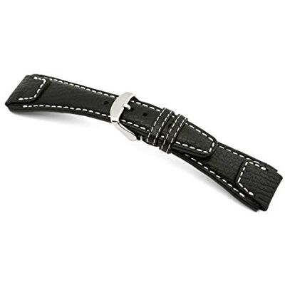RIOS1931 Bracelet de montre pour homme Nature Mod. 61 En cuir de buffle véritable Largeur : 22 mm Longueur : 114/82 mm Couleur : noir, noir, bracelet RIOS1931 Bracelet de montre pour homme Nature Mod. 61 En cuir de buffle véritable Largeur : 22 mm Longueur : 114/82 mm Couleur : noir, noir, bracelet