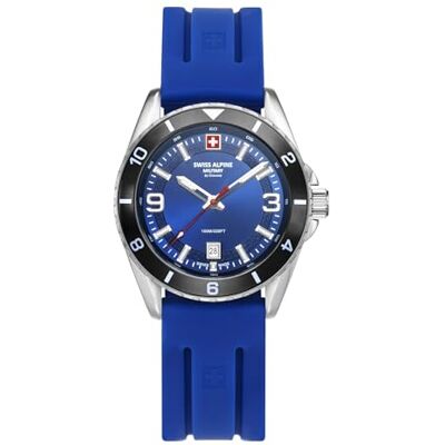 Alpine 7034.1836SAM Montre analogique à quartz pour homme en silicone, lanière Alpine 7034.1836SAM Montre analogique à quartz pour homme en silicone, lanière