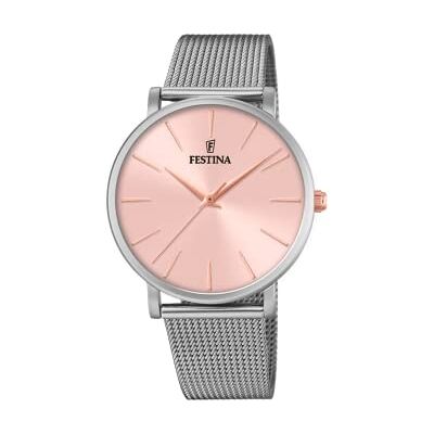 Festina Femme F20475/2, Argent/rose, Tamaño Único, Bracelet : Festina Femme F20475/2, Argent/rose, Tamaño Único, Bracelet :