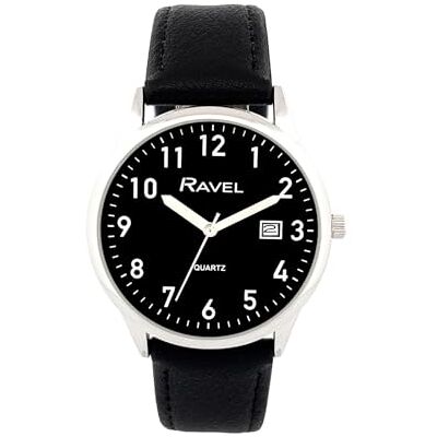 Ravel Montre Homme Calendrier Bracelet Simili Cuir Quartz Analogique Japonais R0708 Ravel Montre Homme Calendrier Bracelet Simili Cuir Quartz Analogique Japonais R0708