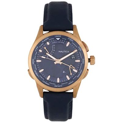 Nautica (NAVTJ NAPSHG002 Montre Homme, Rose doré, Ruban Nautica (NAVTJ NAPSHG002 Montre Homme, Rose doré, Ruban