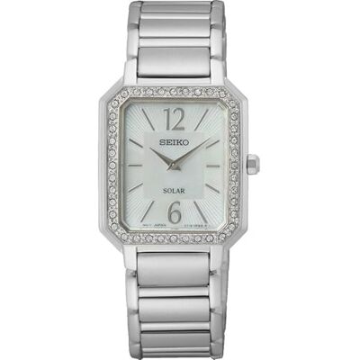 Seiko Montre analogique à quartz pour femme avec bracelet en acier inoxydable SUP465P1, argenté, argenté, Bracelet Seiko Montre analogique à quartz pour femme avec bracelet en acier inoxydable SUP465P1, argenté, argenté, Bracelet