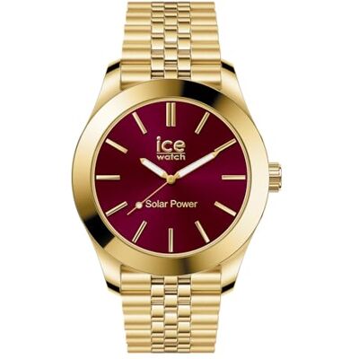 ICE-WATCH ICE steel Gold burgundy Montre dorée pour femme avec bracelet en metal 023793 (Small) ICE-WATCH ICE steel Gold burgundy Montre dorée pour femme avec bracelet en metal 023793 (Small)