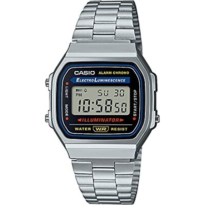Casio Mixte Adulte Digital Quartz Montre avec Bracelet en Acier Inoxydable A168WA-1YES, Black/Silver, Bracelet Casio Mixte Adulte Digital Quartz Montre avec Bracelet en Acier Inoxydable A168WA-1YES, Black/Silver, Bracelet