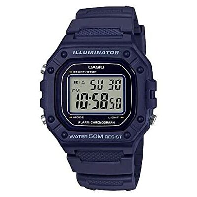 Casio Montre pour homme W-218H, bleu, Bracelet Casio Montre pour homme W-218H, bleu, Bracelet