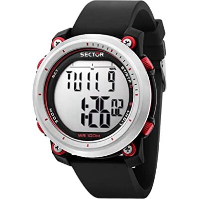 Sector No Limits Sector Ex-38 Montre Homme Numérique, Analogique R3251546001, Noir, 45mm, bracelet Sector No Limits Sector Ex-38 Montre Homme Numérique, Analogique R3251546001, Noir, 45mm, bracelet