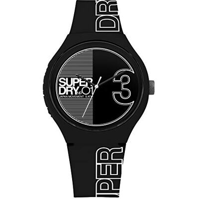 Superdry Montre décontractée SYG239BW, Noir, Mouvement à quartz Superdry Montre décontractée SYG239BW, Noir, Mouvement à quartz