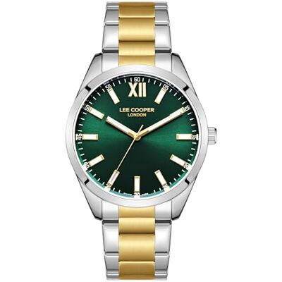Lee Cooper Montre analogique pour homme avec cadran vert-LC08015.270, Vert, Vert Lee Cooper Montre analogique pour homme avec cadran vert-LC08015.270, Vert, Vert