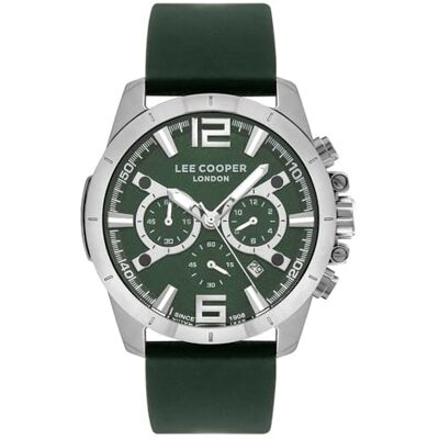 Lee Cooper Montre à mouvement VX9JE1 pour homme, affichage multifonction et bracelet en cuir – LC07613.377, noir, bracelet, Sangle Lee Cooper Montre à mouvement VX9JE1 pour homme, affichage multifonction et bracelet en cuir – LC07613.377, noir, bracelet, Sangle
