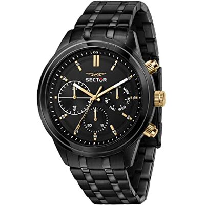 Sector No Limits analogique R3253540006, Noir, 45mm, Bracelet Sector No Limits analogique R3253540006, Noir, 45mm, Bracelet