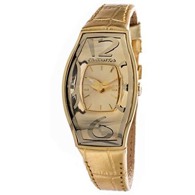 Chronotech Montre analogique pour femme à quartz avec bracelet en cuir CT7932L-65 Chronotech Montre analogique pour femme à quartz avec bracelet en cuir CT7932L-65