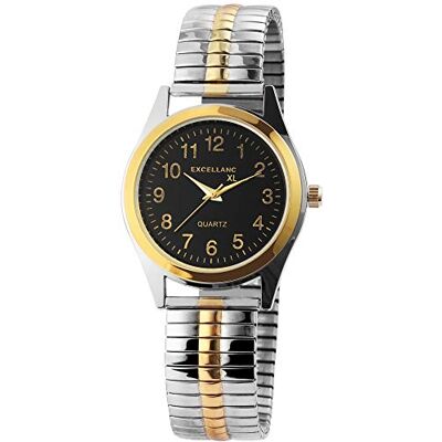 Excellanc 270011000007 Montre Homme Quartz Analogique Bracelet Alliage Argent, Noir/Argent, bracelet Excellanc 270011000007 Montre Homme Quartz Analogique Bracelet Alliage Argent, Noir/Argent, bracelet