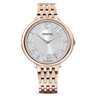 Swarovski Montre Crystalline Chic, Bracelet en métal, Ton or rose, PVD doré rose Swarovski Montre Crystalline Chic, Bracelet en métal, Ton or rose, PVD doré rose