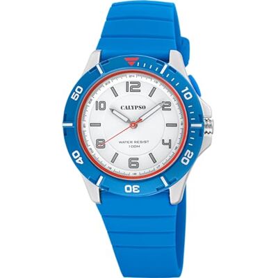 Calypso K5857/2 Montre à quartz analogique unisexe avec bracelet en polycarbonate, blanc Calypso K5857/2 Montre à quartz analogique unisexe avec bracelet en polycarbonate, blanc
