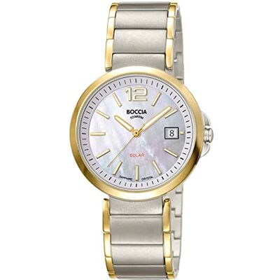 Boccia Montre analogique à quartz pour femme avec bracelet en titane 3332-02, argenté, Bracelet Boccia Montre analogique à quartz pour femme avec bracelet en titane 3332-02, argenté, Bracelet