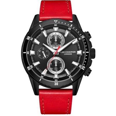 Lee Cooper LC08004.658 Montre multifonction pour homme, cadran noir Lee Cooper LC08004.658 Montre multifonction pour homme, cadran noir
